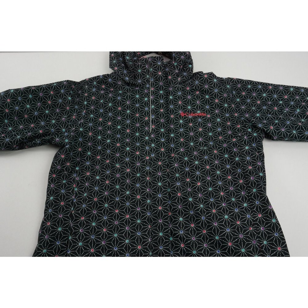 Columbia Interchange Outgrown Kids Large Black Snowflake Lined Waterproof Jacket - Picture 4 of 10